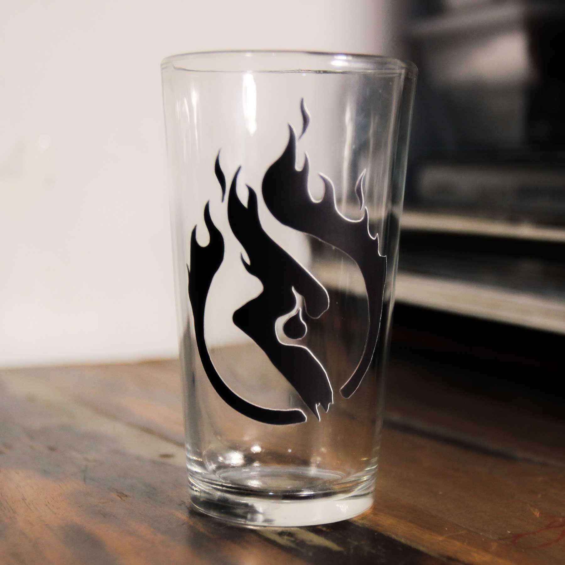 FIRE PINT GLASS